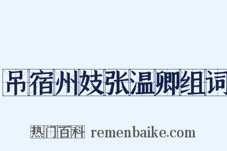 吊宿州妓张温卿组词是什么意思的图片